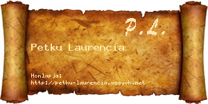 Petku Laurencia névjegykártya